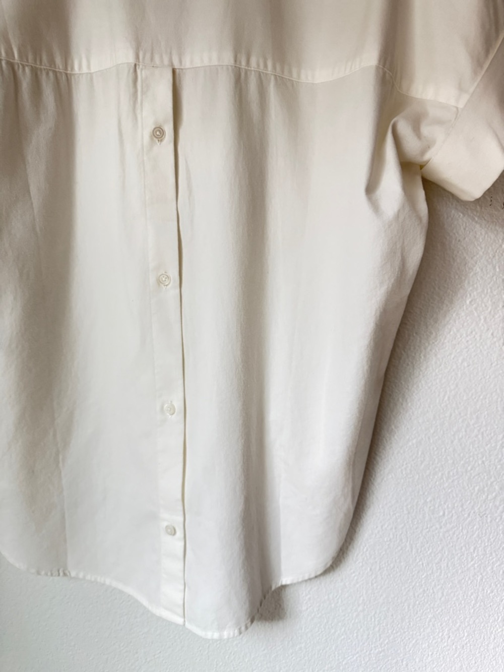 Madewell Courier Button-Back Blouse in pure white - small - like new - Picture 5 of 10